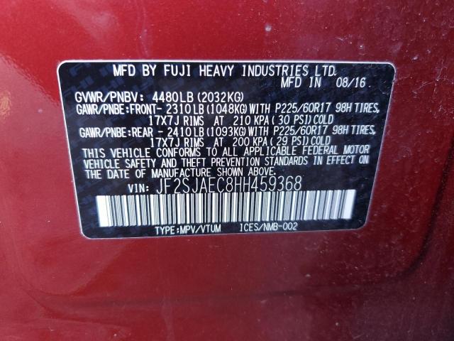 Photo 10 from auction – 2017 SUBARU FORESTER 2 with VIN JF2SJAEC8HH459368