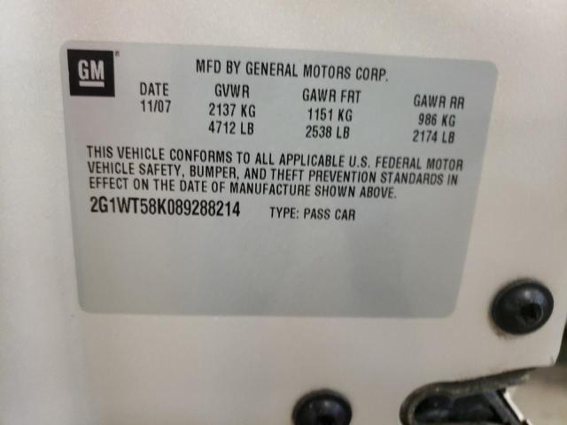 Photo 10 from auction – 2008 CHEVROLET IMPALA LT with VIN 2G1WT58K089288214