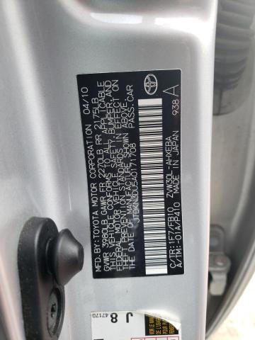 Photo 10 from auction – 2010 TOYOTA PRIUS with VIN JTDKN3DU5A0171708