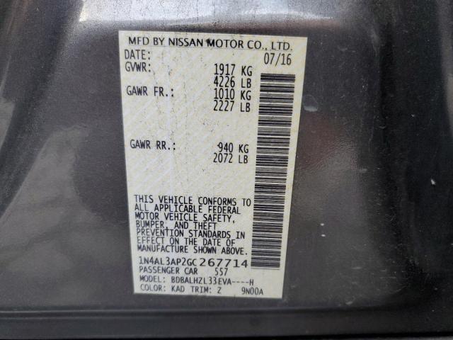 Photo 10 from auction – 2016 NISSAN ALTIMA 2.5 with VIN 1N4AL3AP2GC267714