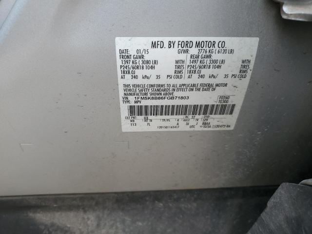 Photo 10 from auction – 2015 FORD EXPLORER with VIN 1FM5K8B86FGB71803