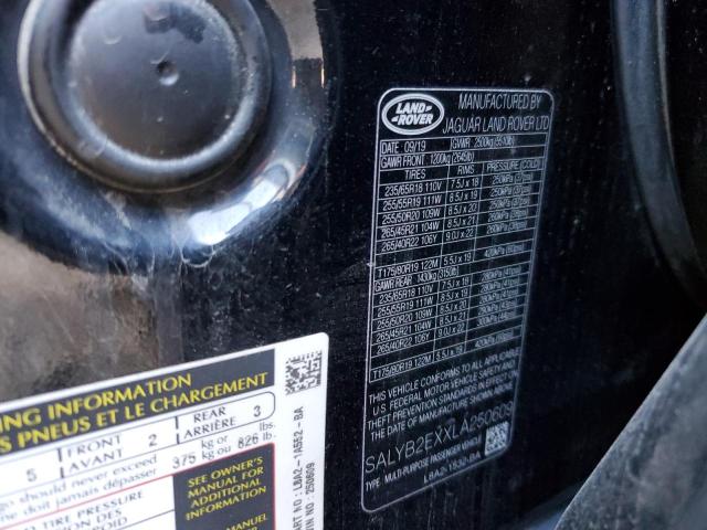Photo 10 from auction – 2020 LAND ROVER RANGE ROVE with VIN SALYB2EXXLA250609