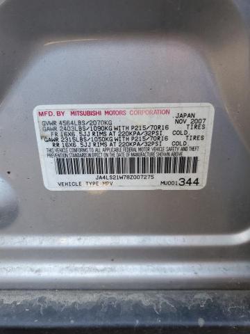 Photo 10 from auction – 2008 MITSUBISHI OUTLANDER with VIN JA4LS21W78Z007275