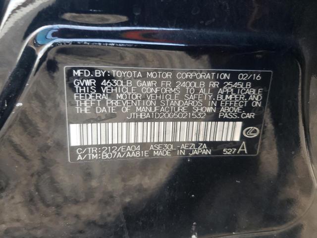 Photo 10 from auction – 2016 LEXUS IS 200T with VIN JTHBA1D20G5021532