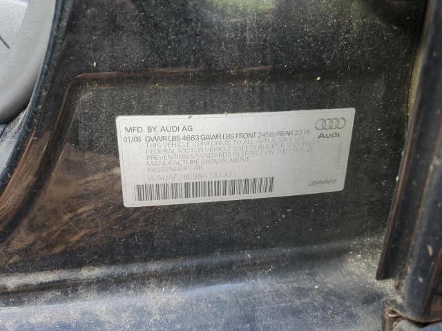 Photo 10 from auction – 2008 AUDI A4 with VIN WAUAF78E98A131331