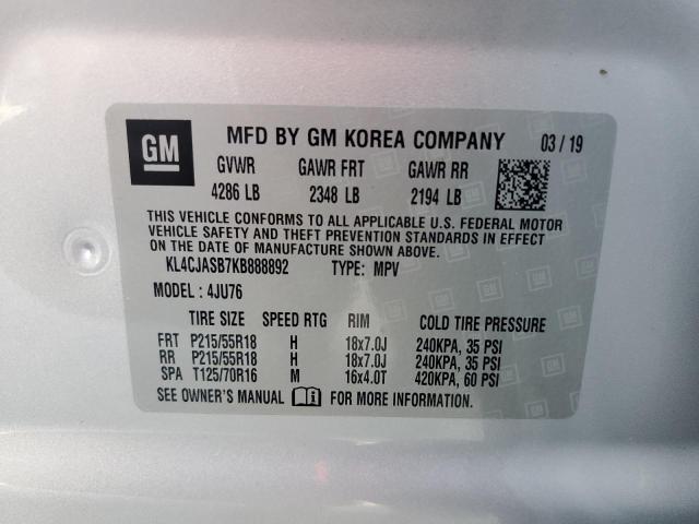 Photo 10 from auction – 2019 BUICK ENCORE PRE with VIN KL4CJASB7KB888892