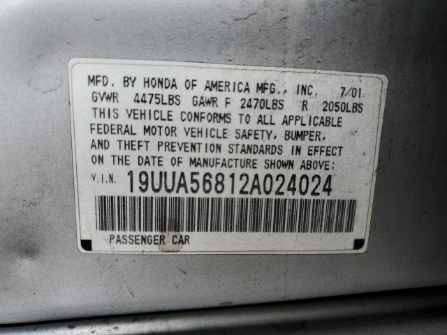 Photo 10 from auction – 2002 ACURA 3.2TL with VIN 19UUA56812A024024