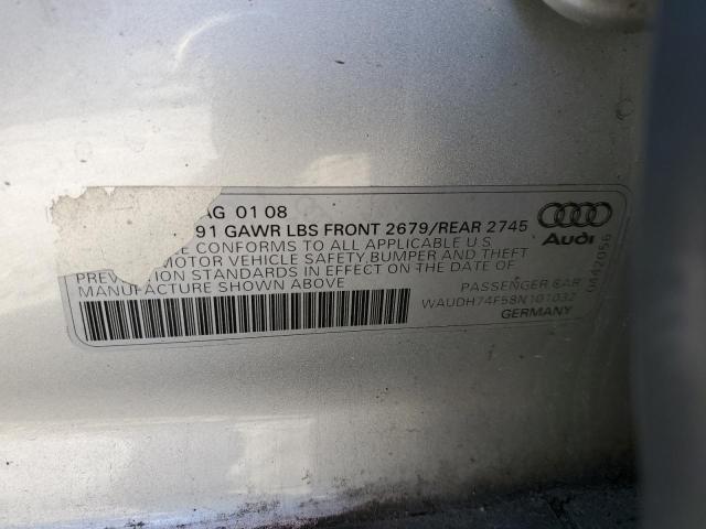 Photo 10 from auction – 2008 AUDI A6 3.2 QUA with VIN WAUDH74F58N101032