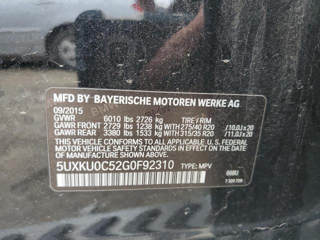 Photo 10 from auction – 2016 BMW X6 SDRIVE3 with VIN 5UXKU0C52G0F92310