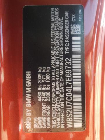 Photo 10 from auction – 2020 BMW M2 COMPETI with VIN WBS2U7C04L7E69732
