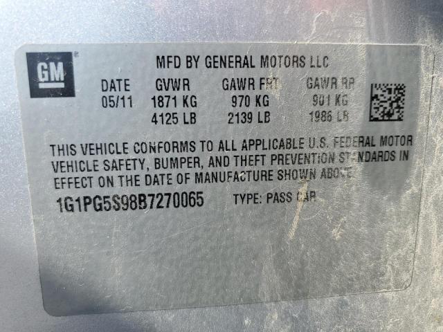 Photo 10 from auction – 2011 CHEVROLET CRUZE LT with VIN 1G1PG5S98B7270065