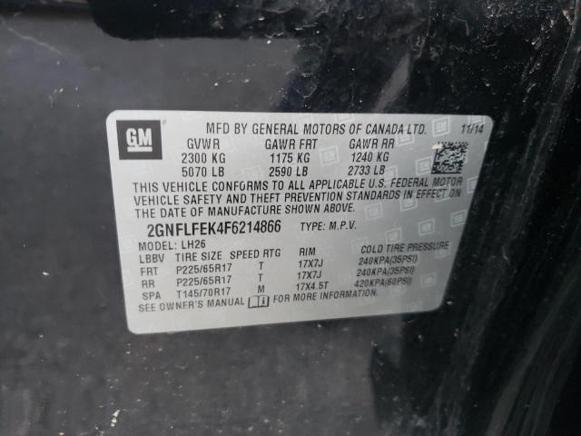 Photo 10 from auction – 2015 CHEVROLET EQUINOX LT with VIN 2GNFLFEK4F6214866