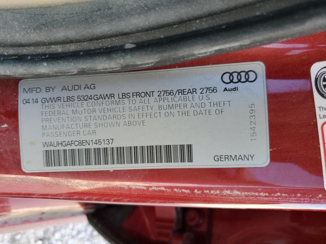 Photo 10 from auction – 2014 AUDI A6 PRESTIG with VIN WAUHGAFC8EN145137