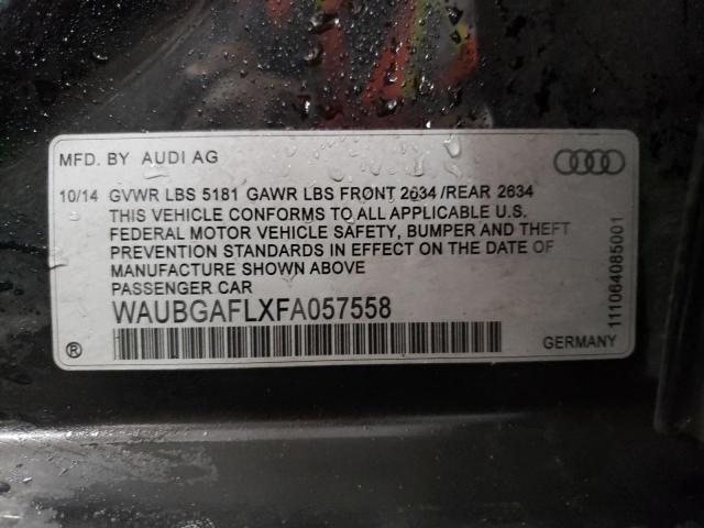 Photo 10 from auction – 2015 AUDI S4 PREMIUM with VIN WAUBGAFLXFA057558