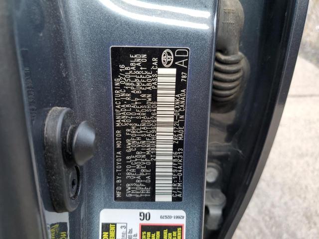 Photo 10 from auction – 2016 TOYOTA COROLLA L with VIN 2T1BURHE9GC626406