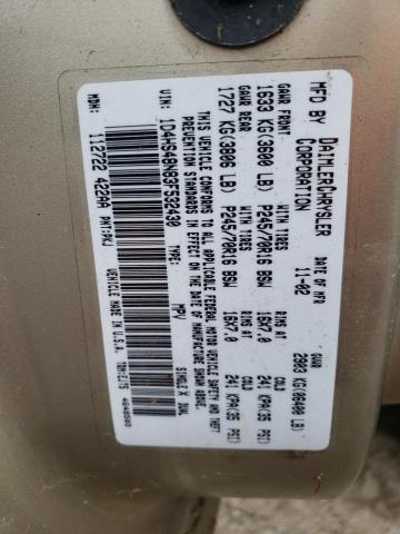 Photo 10 from auction – 2003 DODGE DURANGO with VIN 1D4HS48N83F532430