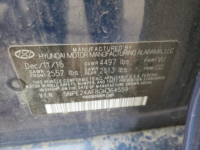 Photo 10 from auction – 2016 HYUNDAI SONATA SE with VIN 5NPE24AF8GH364559