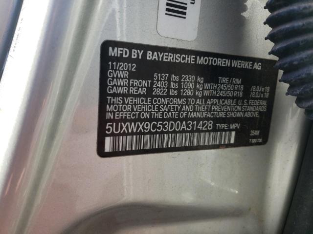 Photo 10 from auction – 2013 BMW X3 XDRIVE2 with VIN 5UXWX9C53D0A31428