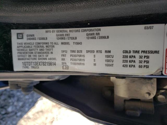 Photo 10 from auction – 2007 GMC CANYON with VIN 1GTDT13EX78215614