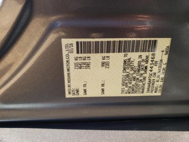 Photo 10 from auction – 2016 NISSAN MAXIMA 3.5 with VIN 1N4AA6AP7GC443468