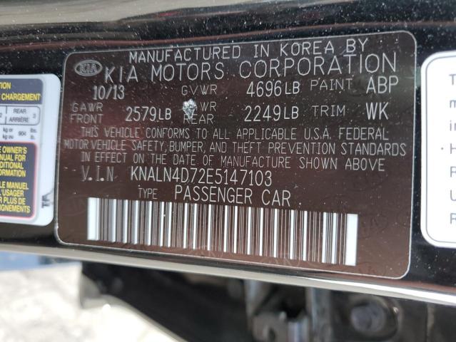Photo 10 from auction – 2014 KIA CADENZA PR with VIN KNALN4D72E5147103