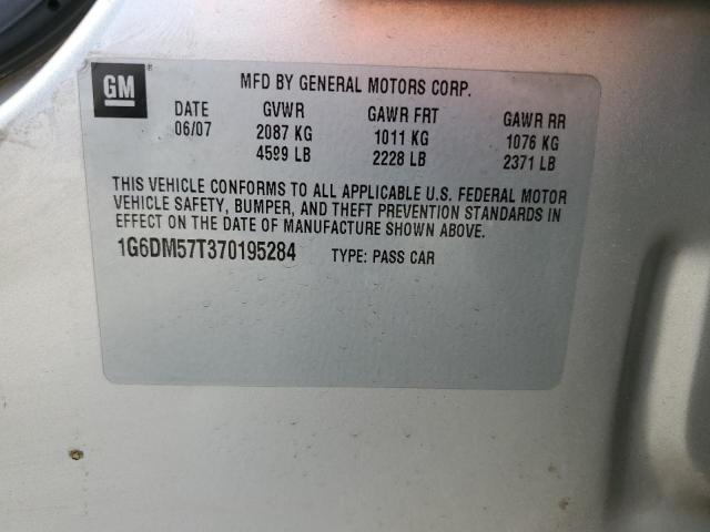 Photo 10 from auction – 2007 CADILLAC CTS with VIN 1G6DM57T370195284