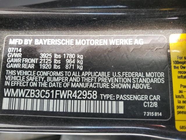 Foto 13 de la subasta – 2015 MINI COOPER COU con VIN WMWZB3C51FWR42958