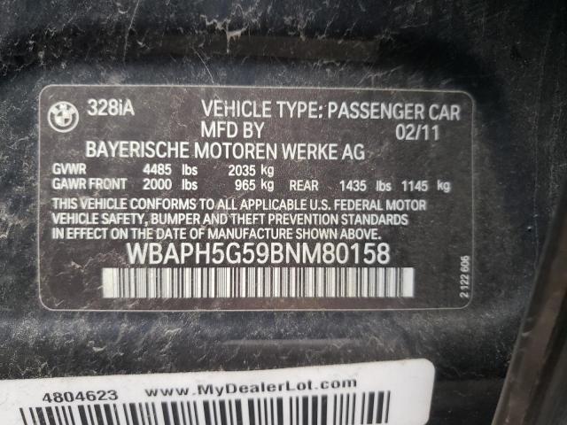 Photo 10 from auction – 2011 BMW 328 I SULE with VIN WBAPH5G59BNM80158