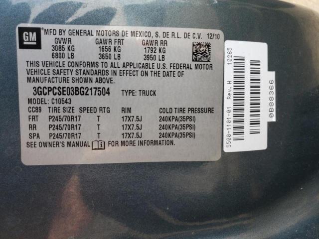 Photo 10 from auction – 2011 CHEVROLET SILVERADO with VIN 3GCPCSE03BG217504
