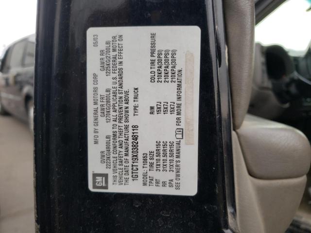 Photo 10 from auction – 2003 GMC SONOMA with VIN 1GTCT19X038248118