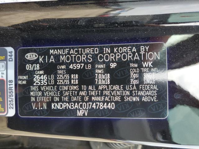 Photo 10 from auction – 2018 KIA SPORTAGE E with VIN KNDPN3AC0J7478440