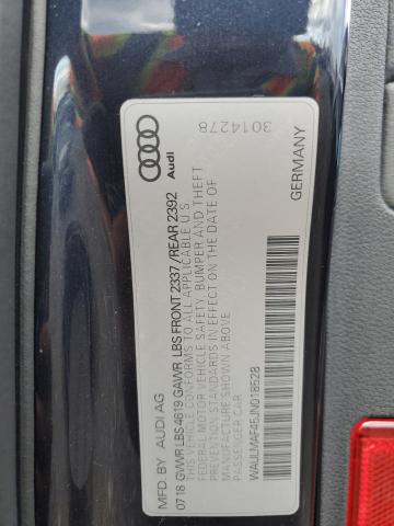 Photo 10 from auction – 2018 AUDI A4 PREMIUM with VIN WAULMAF45JN018528