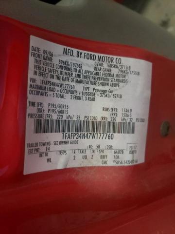 Photo 10 from auction – 2007 FORD FOCUS ZX4 with VIN 1FAFP34N47W177760