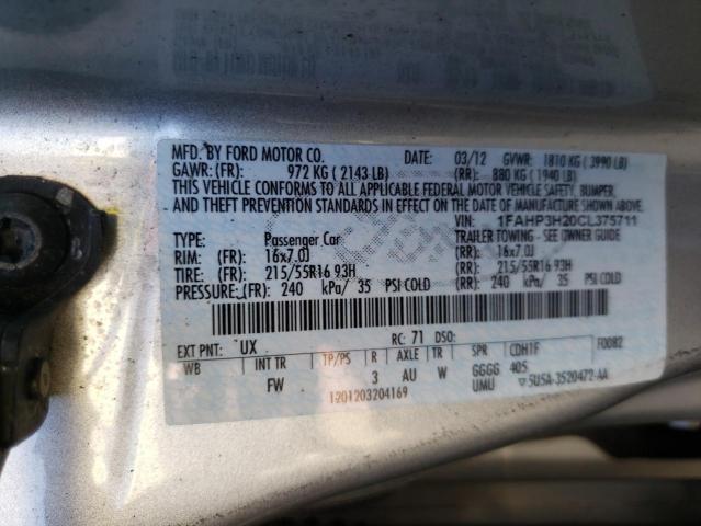 صورة رقم 10 من المزاد - 2012 FORD FOCUS SEL مع VIN 1FAHP3H20CL375711