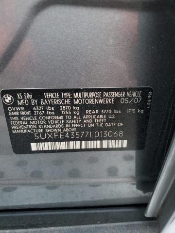 Photo 10 from auction – 2007 BMW X5 3.0I with VIN 5UXFE43577L013068