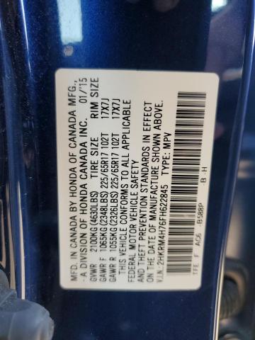 Photo 10 from auction – 2015 HONDA CR-V EXL with VIN 2HKRM4H76FH622845