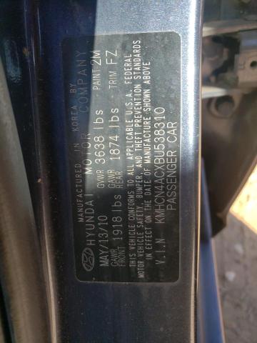 Photo 10 from auction – 2011 HYUNDAI ACCENT GLS with VIN KMHCN4ACXBU538310