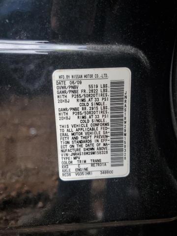 Photo 10 from auction – 2009 INFINITI FX35 with VIN JNRAS18W29M158326