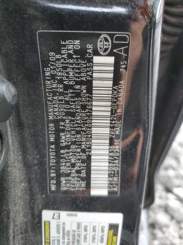 Photo 10 from auction – 2009 TOYOTA COROLLA BA with VIN 2T1BU40E09C176677