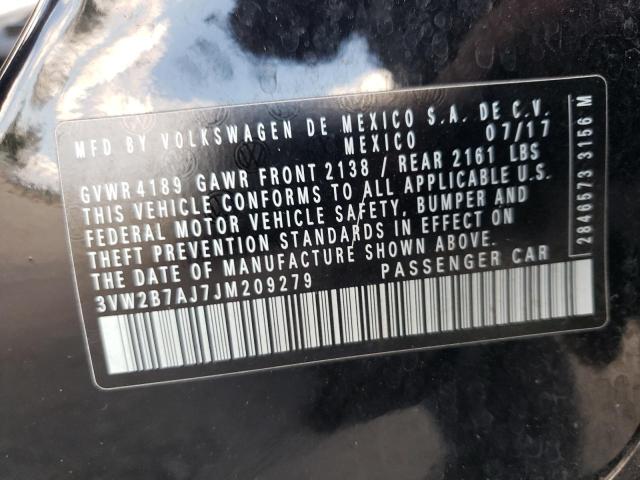 Photo 10 from auction – 2018 VOLKSWAGEN JETTA S with VIN 3VW2B7AJ7JM209279