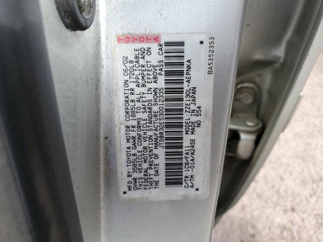 Photo 10 from auction – 2003 TOYOTA COROLLA CE with VIN JTDBR32E530012335