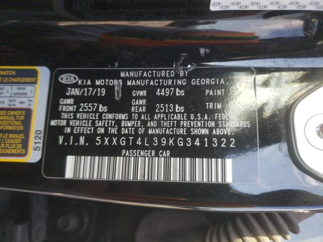 Photo 10 from auction – 2019 KIA OPTIMA with VIN 5XXGT4L39KG341322