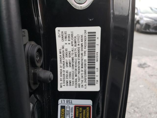 Photo 10 from auction – 2014 HONDA CIVIC EX with VIN 2HGFG3B89EH506120