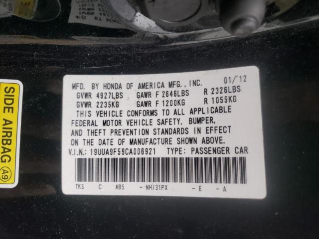 Photo 10 from auction – 2012 ACURA TL with VIN 19UUA9F59CA006921