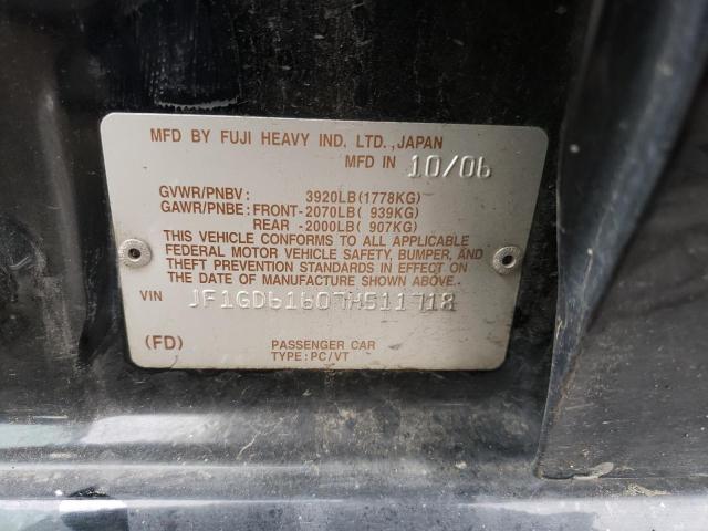 Photo 10 from auction – 2007 SUBARU IMPREZA 2. with VIN JF1GD61607H511718