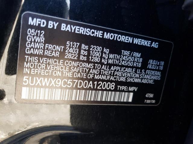 Photo 10 from auction – 2013 BMW X3 XDRIVE2 with VIN 5UXWX9C57D0A12008