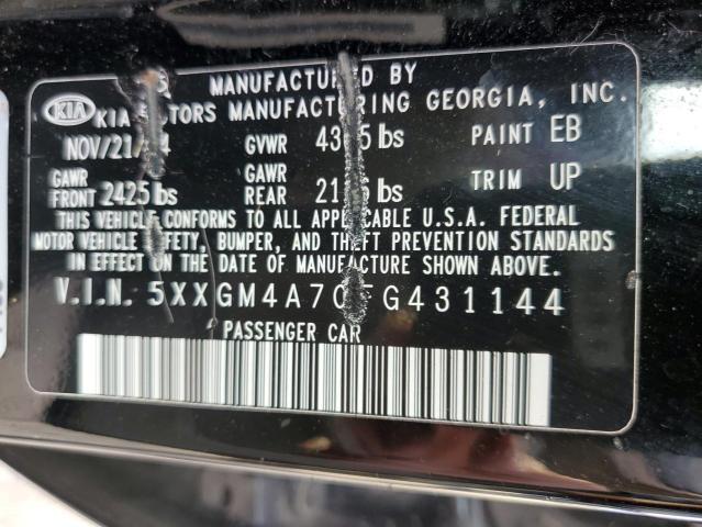 Photo 10 from auction – 2015 KIA OPTIMA LX with VIN 5XXGM4A70FG431144