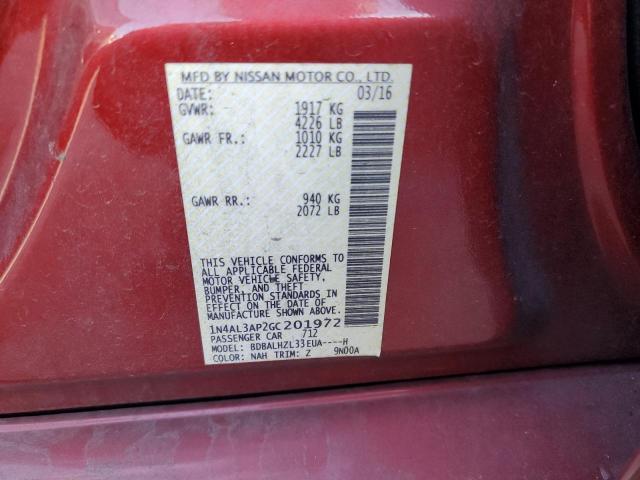 Photo 10 from auction – 2016 NISSAN ALTIMA 2.5 with VIN 1N4AL3AP2GC201972