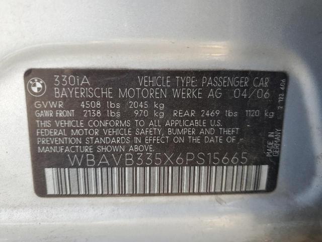 Photo 10 from auction – 2006 BMW 330 I with VIN WBAVB335X6PS15665
