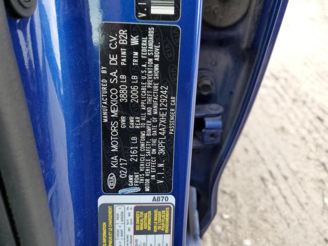 Photo 10 from auction – 2017 KIA FORTE LX with VIN 3KPFL4A7XHE129242
